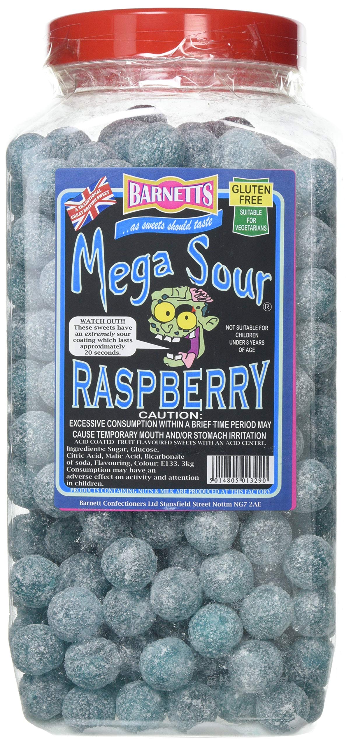 Barnett's Mega Sour Raspberry - 3kg