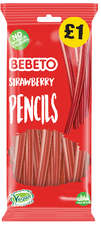 Bebeto Strawberry Pencils - 160g