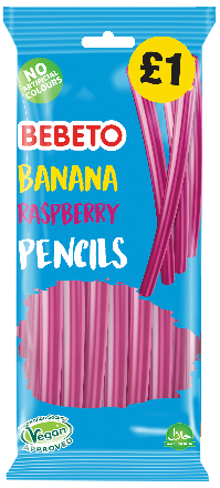 Bebeto Banana & Raspberry Pencils - 160g