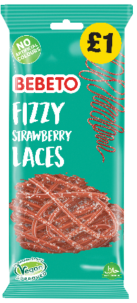 Bebeto Fizzy Strawberry Laces - 160g