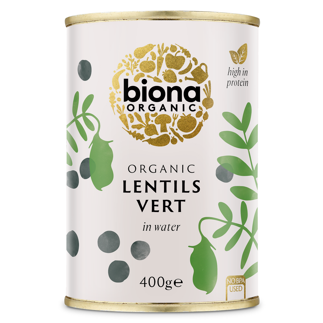 Organic Biona Organic Lentils Vert - 400g