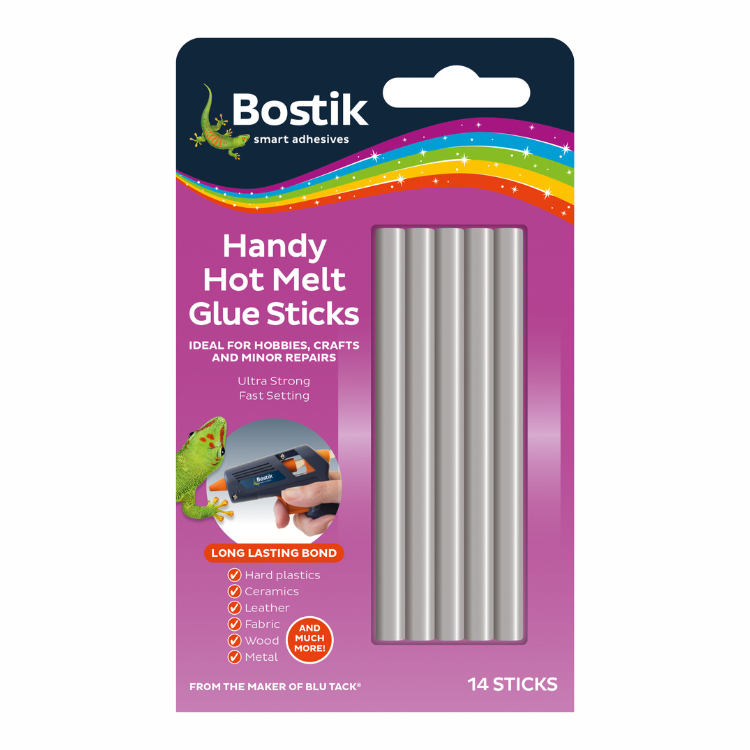 Bostik Handy Handy Hot Melt Glue Sticks - 7mm - Pack of 14