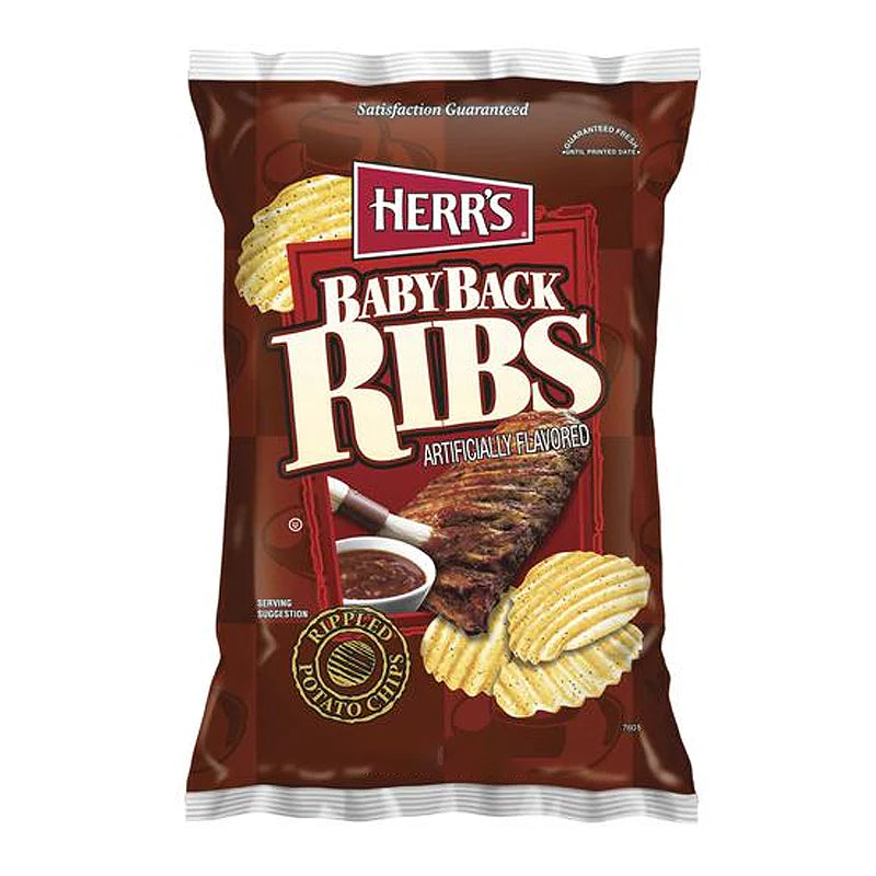 Herr's Baby Back Ribs Potato Chips - 184.3g