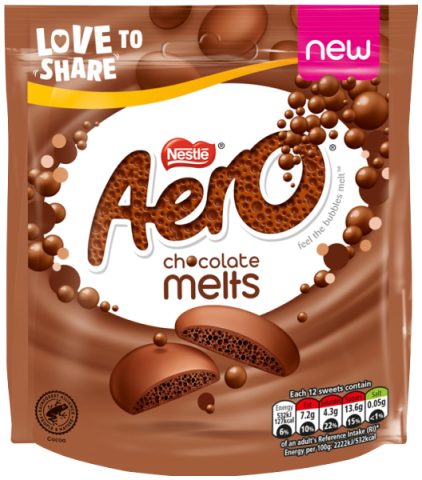 Aero Melts Milk Chocolate Sharing Bag - 92g - Greens Essentials