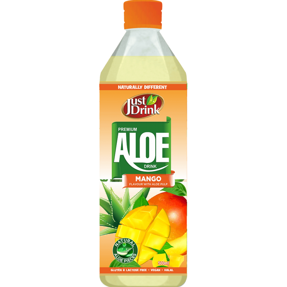 Just Drink Aloe Vera Mango - 500ml - Case of 12