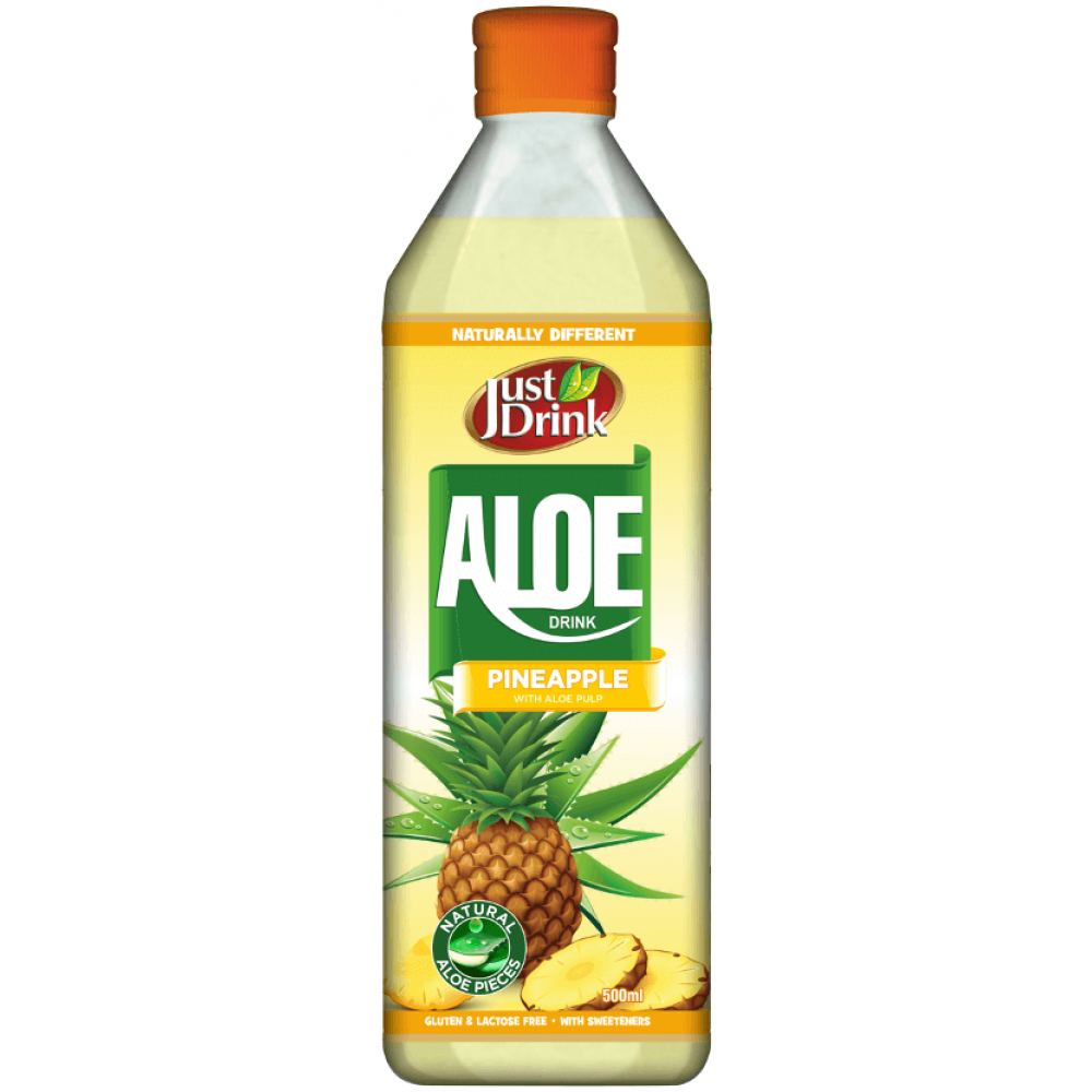 Just Drink Aloe Vera Pineapple - 500ml - Case of 12