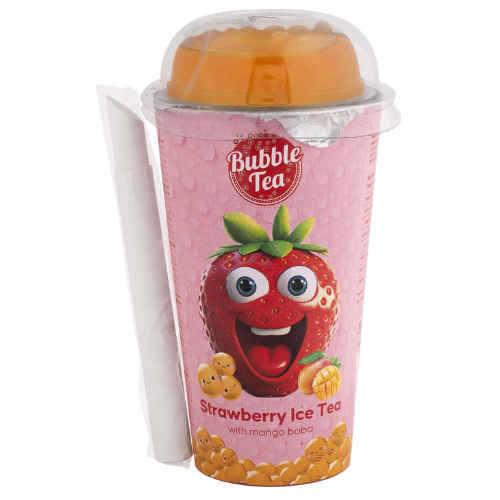 Bubble Tea Strawberry With Mango Boba - 350ml