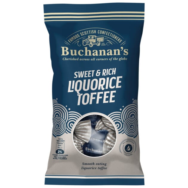 Buchanan's Sweet & Rich Liquorice Toffee Bag - 120g