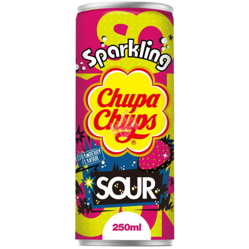 Chupa Chups Sparkling Sour Strawberry - 250ml