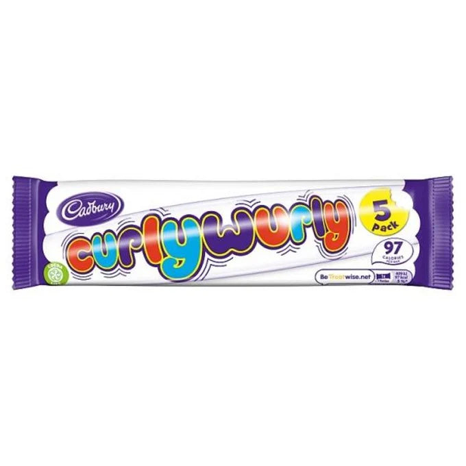 Cadbury Curly Wurly Chocolate Bar 5 Pack - 107.5g