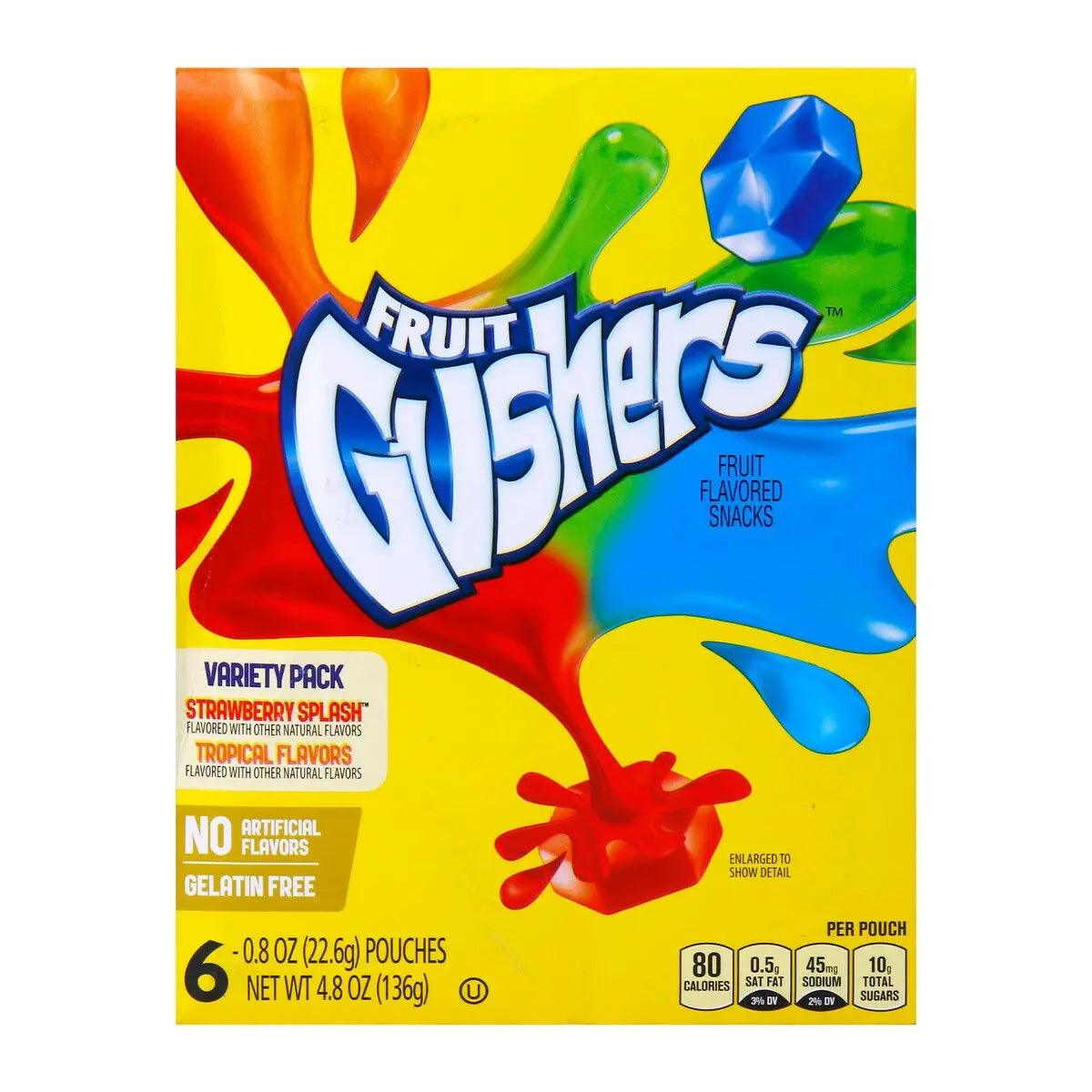 Fruit Gushers Tropical Flavored Fruit Snacks - 6 Pouches - Greens Essentials