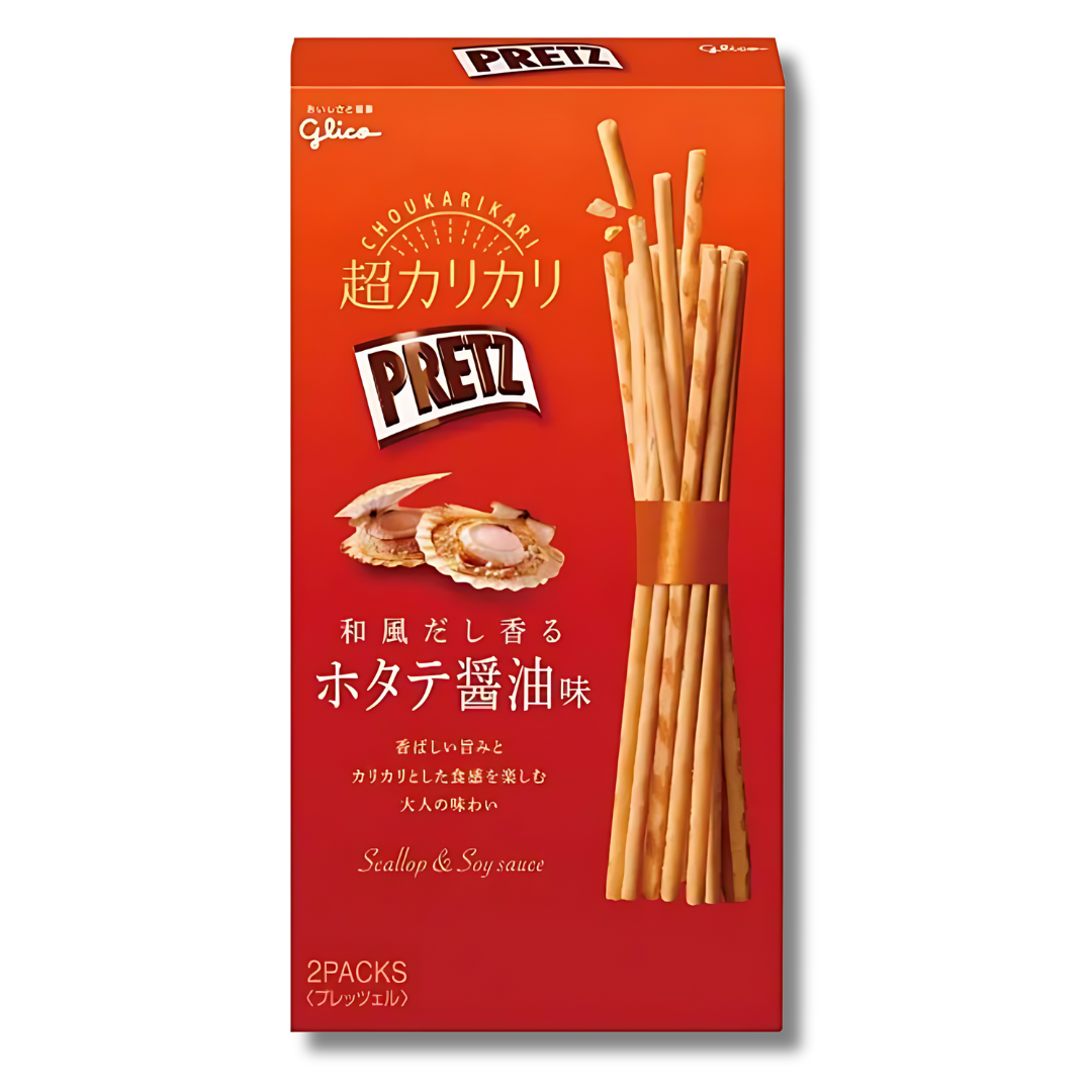 Glico Pretz Super Crunchy Scallop & Soy Sauce - 55g