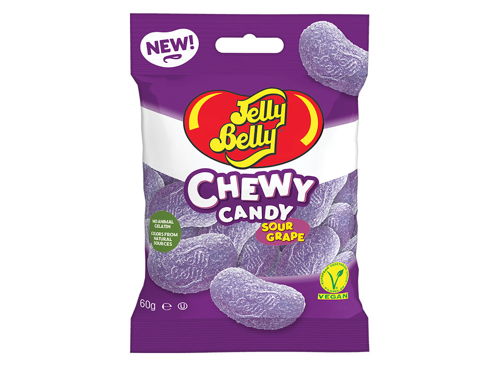 Jelly Belly Sour Grape Chewy Candy - 60g