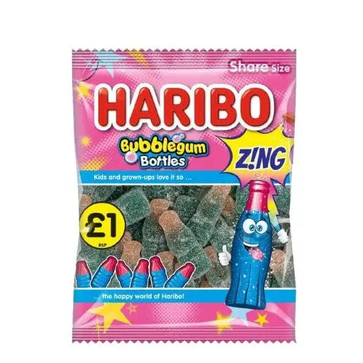 Haribo Bubblegum Bottles -160g - Greens Essentials