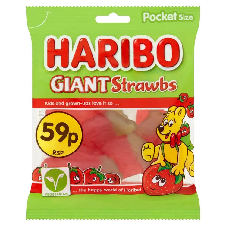 Haribo Giant Strawbs - 60g - Greens Essentials