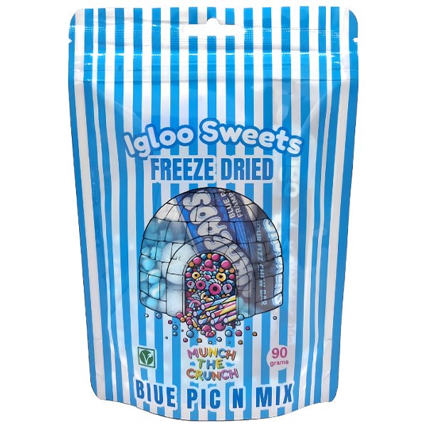 Igloo Blue Pic n Mix Freeze Dried Sweets Pouch - 90g