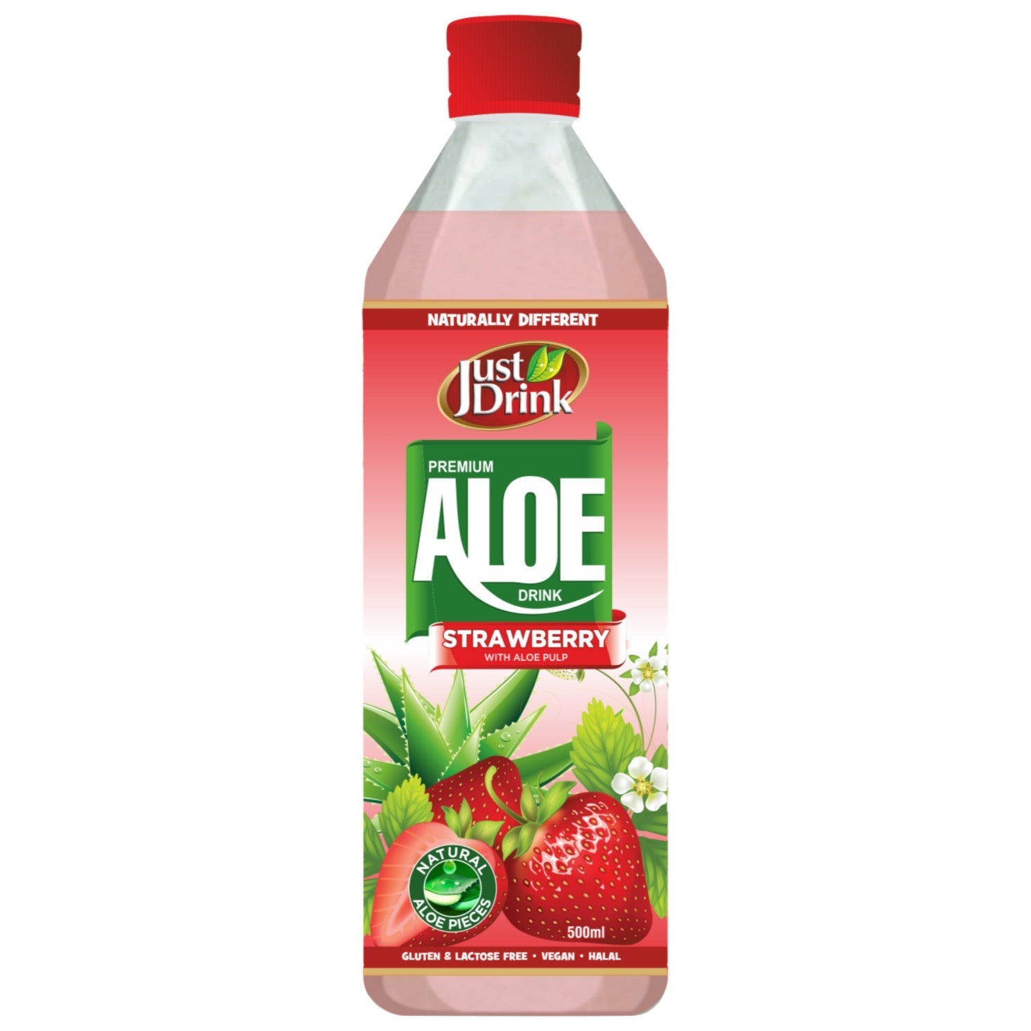 Just Drink Aloe Vera Strawberry - 500ml