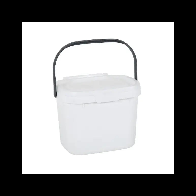 ADDIS Kitchen Food Waste Compost Caddy Bin 4.5 Litre - White/Grey