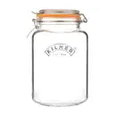 Kilner Transparent Square Clip Top Jar 3 Litre