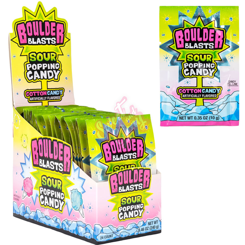 KoKo's Boulder Blast Sour Cotton Candy Popping Candy - 10g