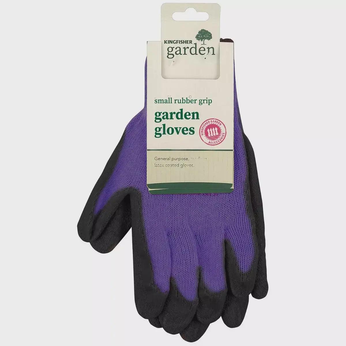 Kingfisher Small Rubber Grip Garden Gloves - Greens Essentials