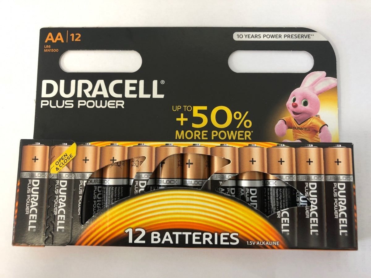 Duracell Plus AA Alkaline Batteries - Pack of 12