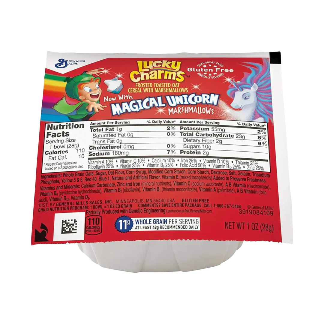 Lucky Charms with Magical Unicorn Marshamllows Cereal Bowls - 28g
