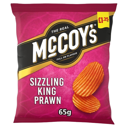 McCOY's Sizzling King Prawn Crisps - 65g