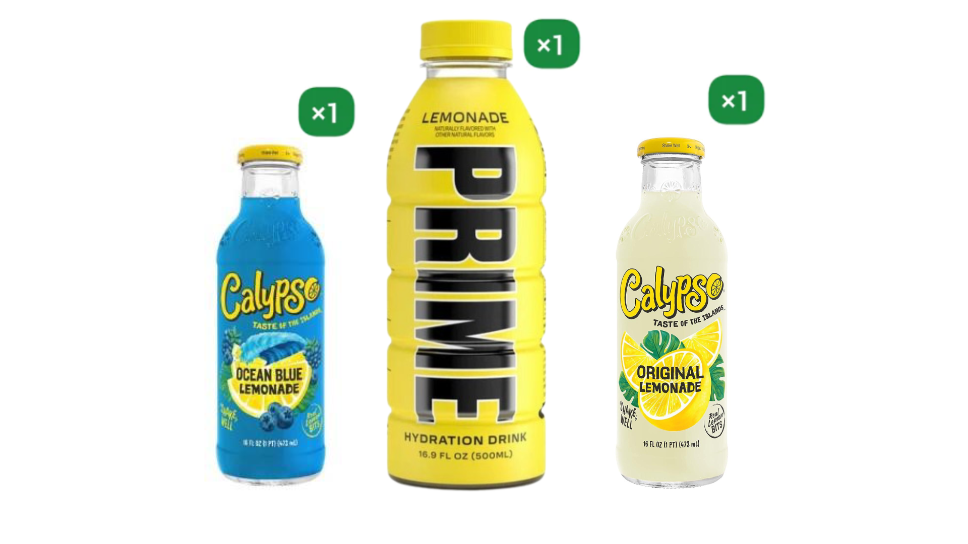 Prime Lemonade X Calypso Blue Lemonade & Original Lemonade