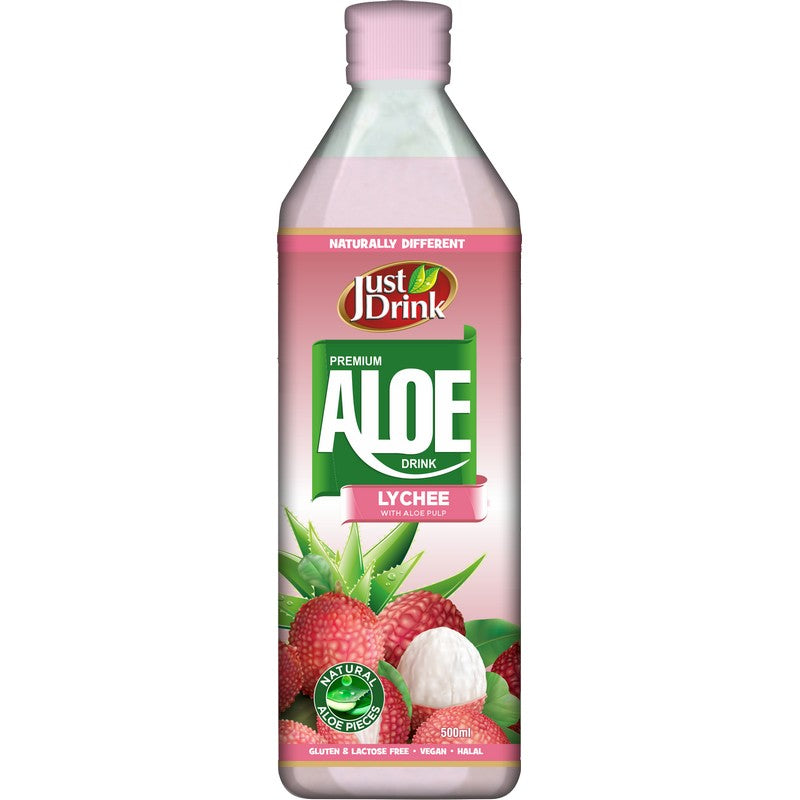 Just Drink Aloe Vera Lychee - 500ml - Case of 12