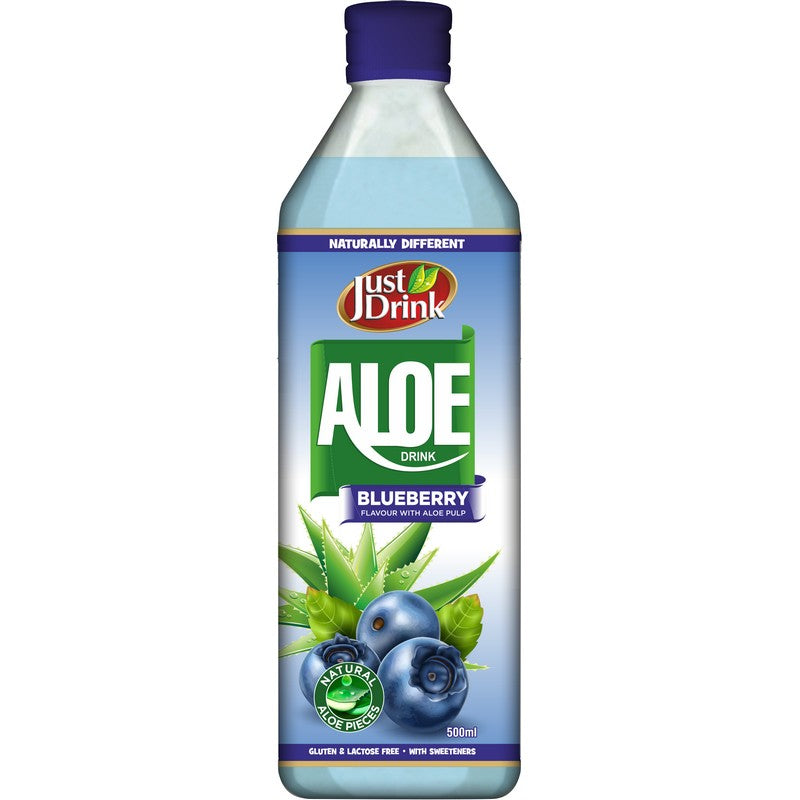 Just Drink Aloe Vera Blueberry - 500ml - Case of 12