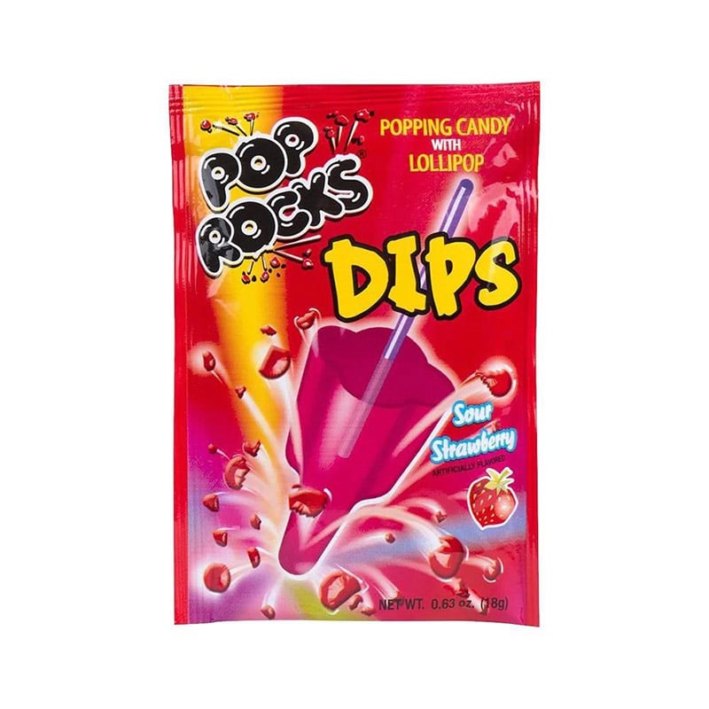 Pop Rocks Dips Sour Strawberry - 18g