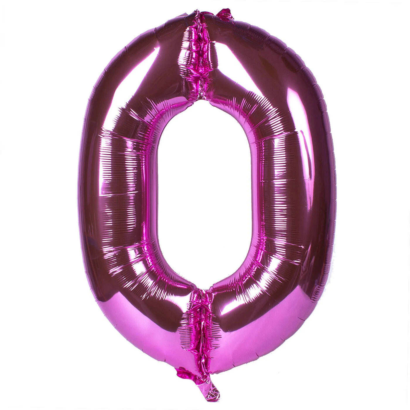 Pink Foil Helium Balloon Number 0 - 34"/ 86.3cm