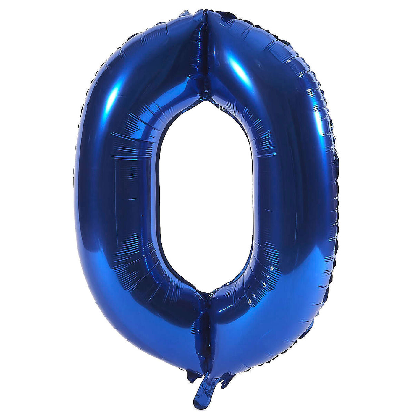 Blue Foil Helium Balloon Number 0 - 34"/ 86.3cm