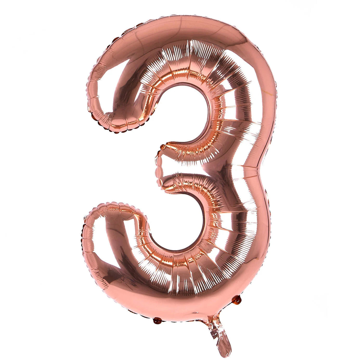 Rose Gold Foil Helium Balloon Number 3 - 34"/ 86.3cm
