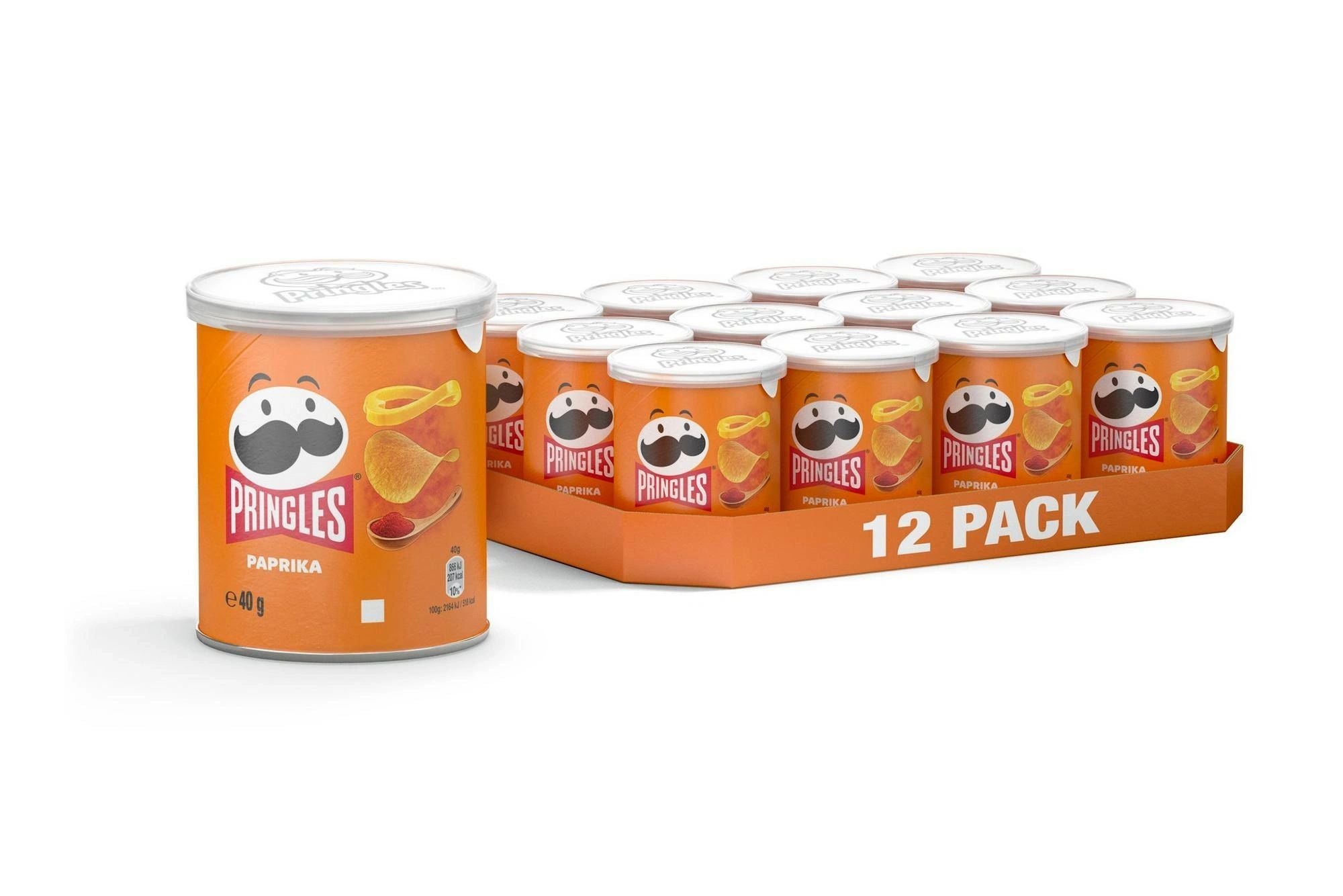 Pringles Hot Paprika - 40g - Pack of 12