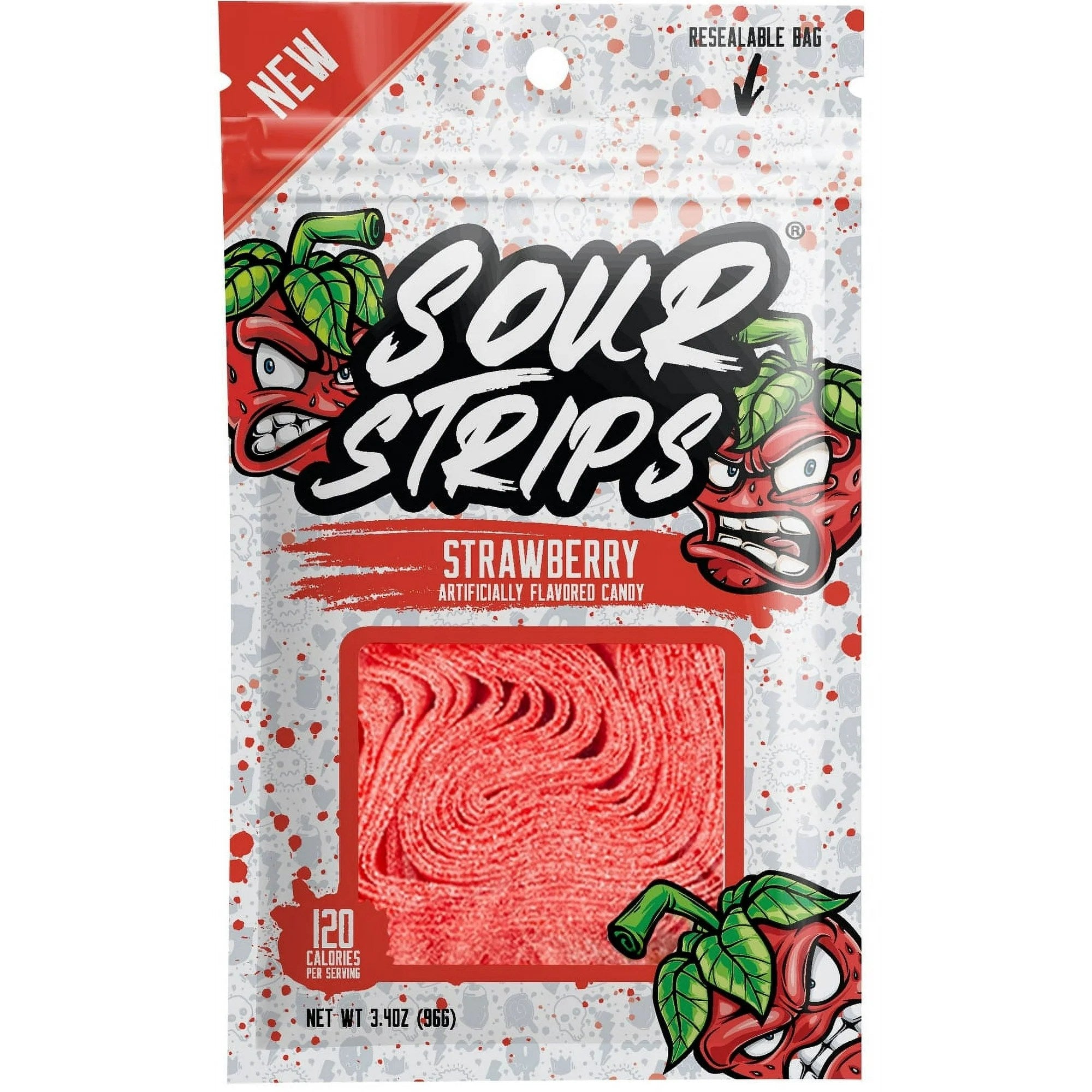 Sour Strips Strawberry - 96g