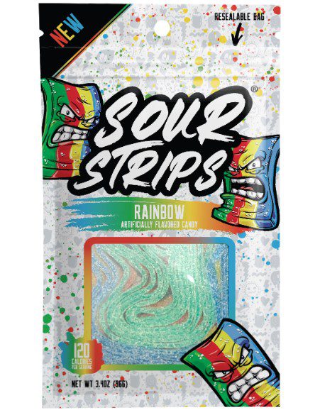 Sour Strips Rainbow Candy - 96g