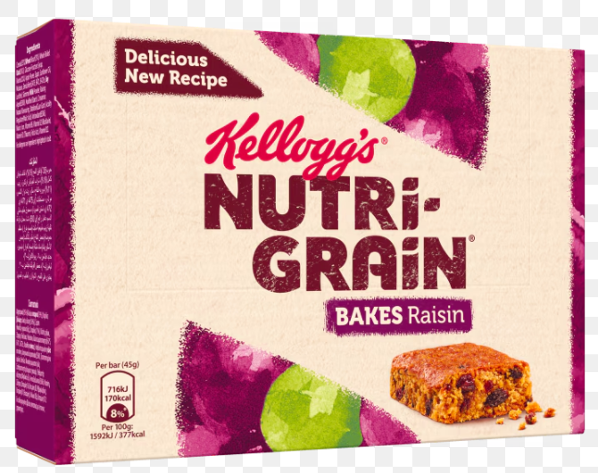 Kellogg's Nutri Grain Raisin Bakes - 45g - Pack of 24