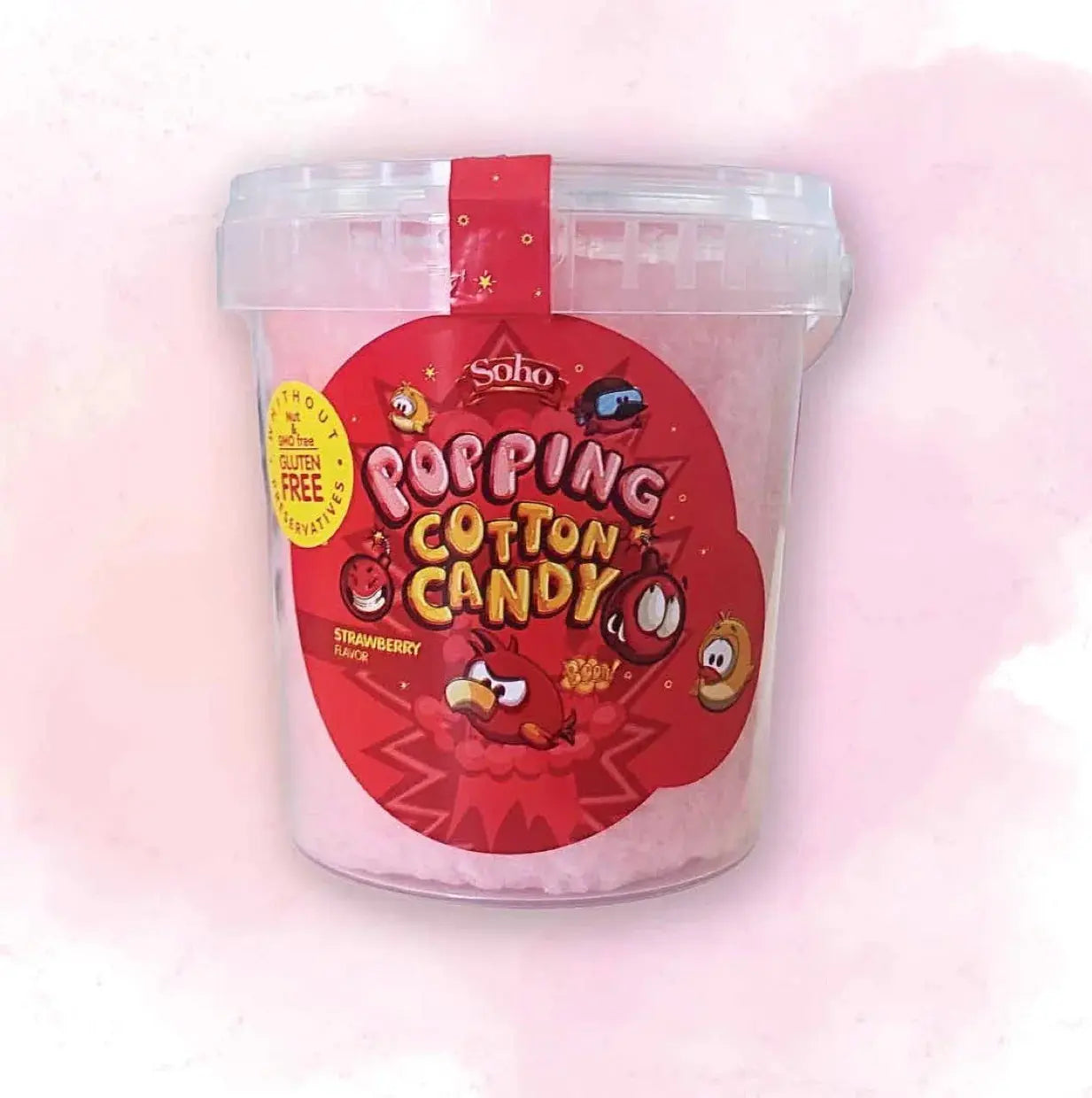 Soho Popping Cotton Candy - Strawberry Flavor - 50g - Greens Essentials