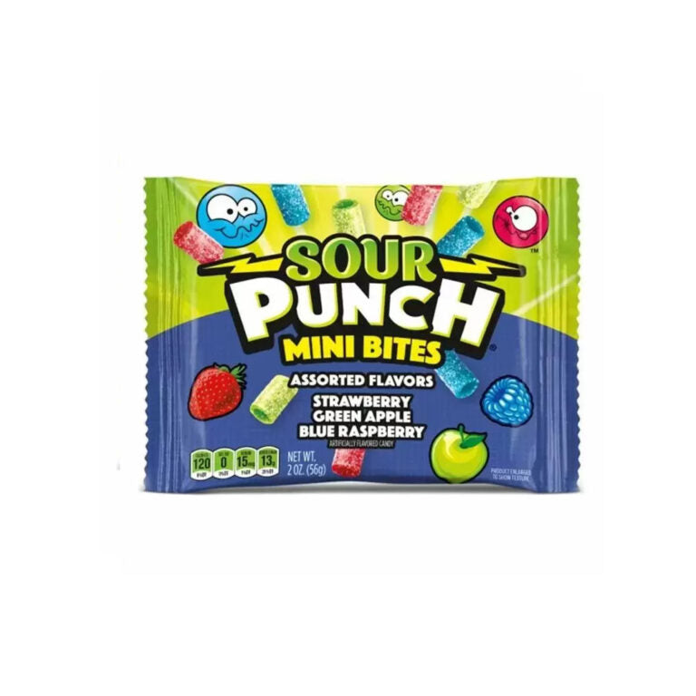 Sour Punch Mini Bites Assorted Flavours Bag - 57g