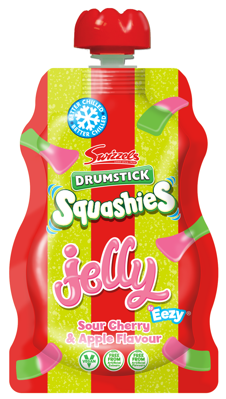 Swizzels Drumstick Squashies Jelly Pouch Sour Cherry & Apple - 80g