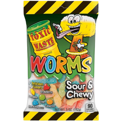 Toxic Waste Sour Gummy Worms - 143g