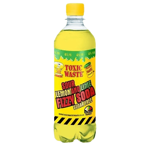 Toxic Waste Fizzy Soda Sour Lemon and Lime - 500ml - Greens Essentials