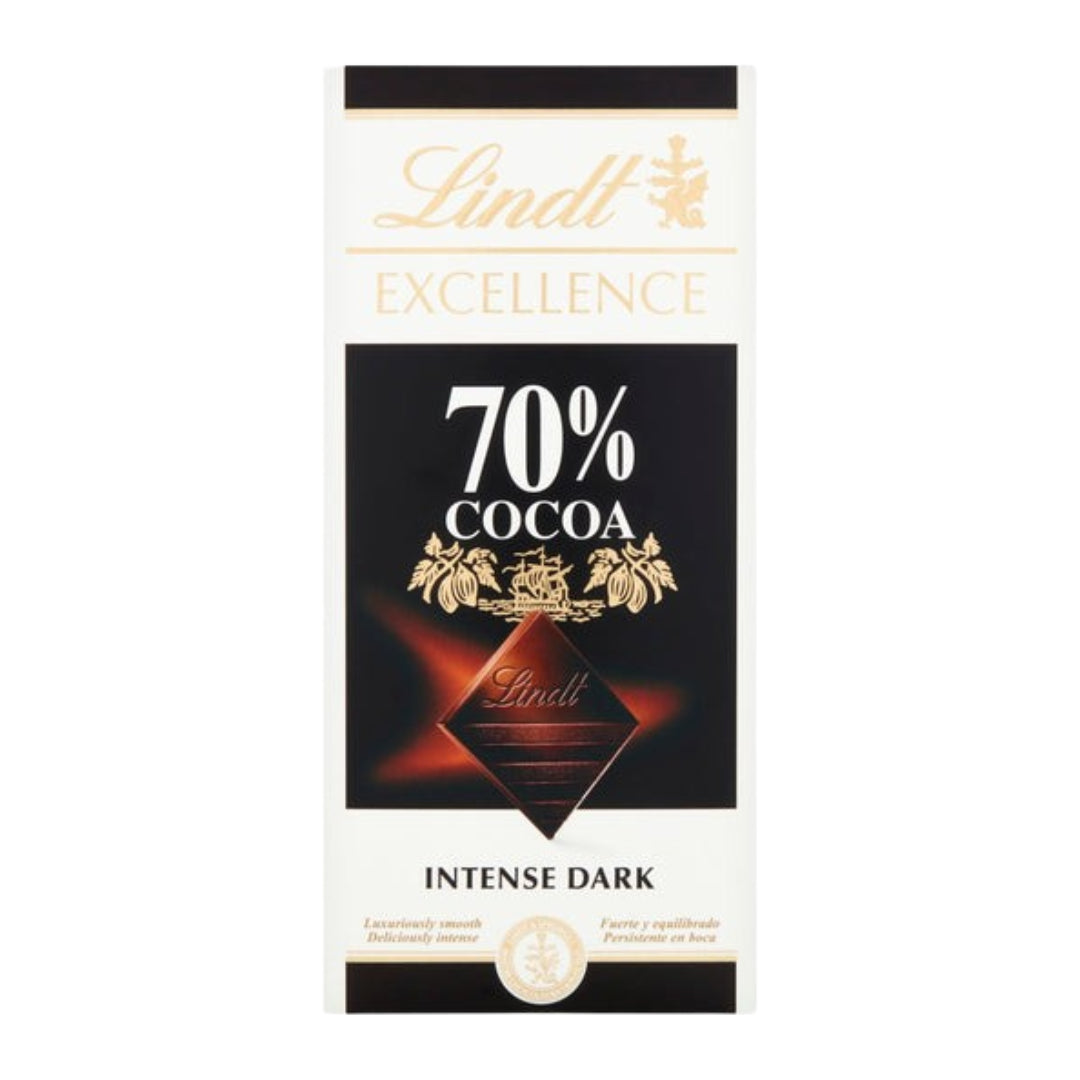 Lindt Excellence 70% Cocoa Intense Dark Chocolate - 100g