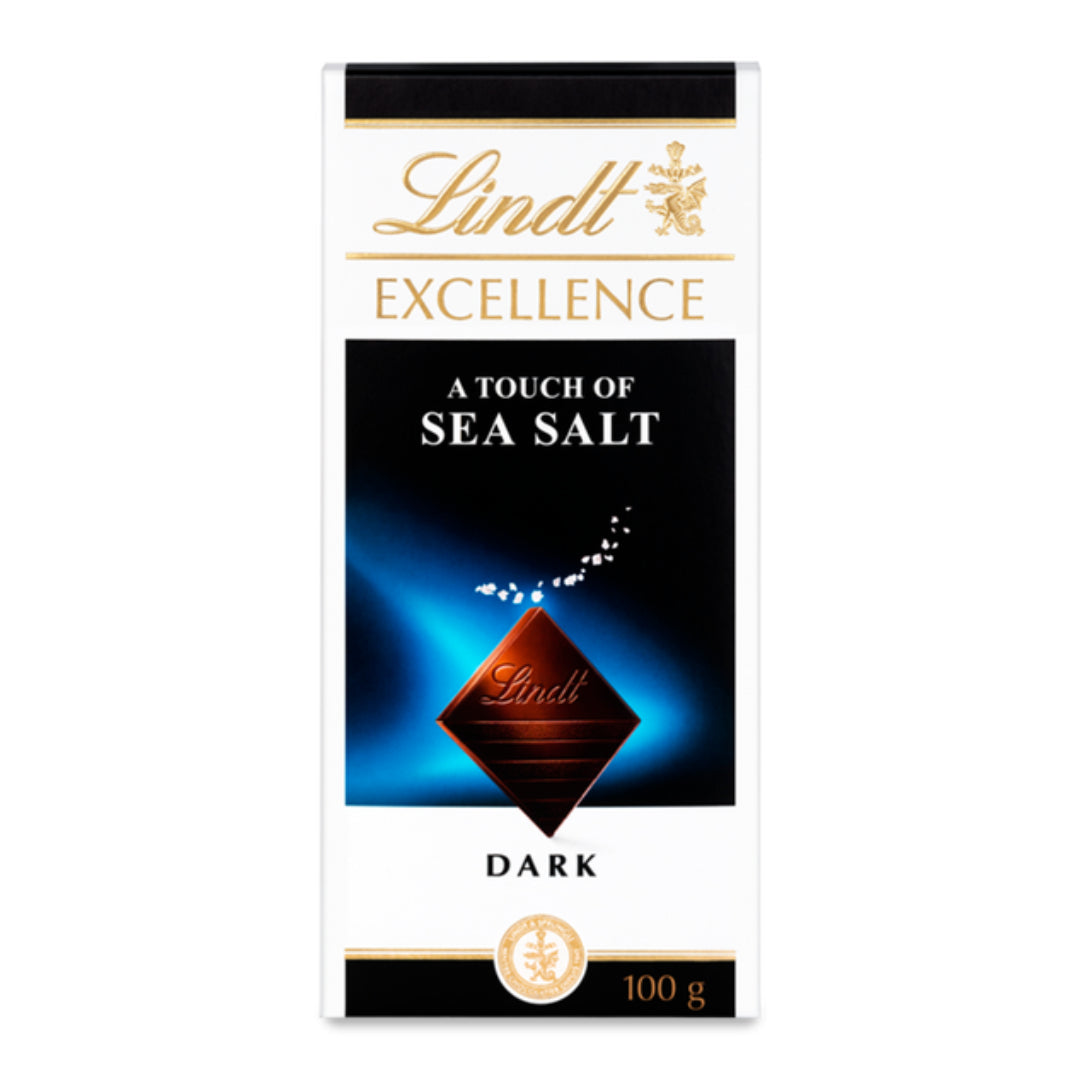 Lindt Excellence Touch Of Sea Salt Dark Chocolate Bar - 100g