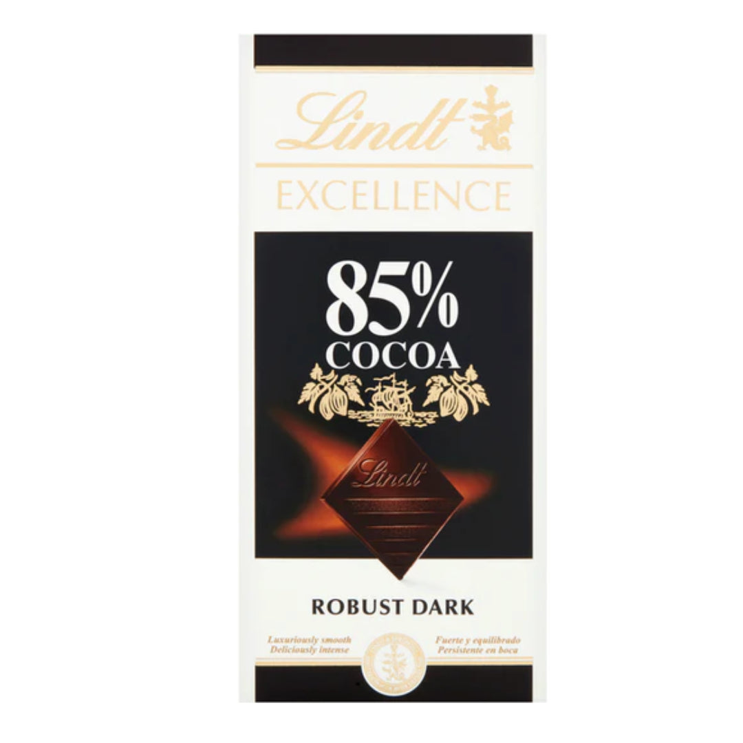 Lindt Excellence 85% Cocoa Robust Dark Chocolate - 100g