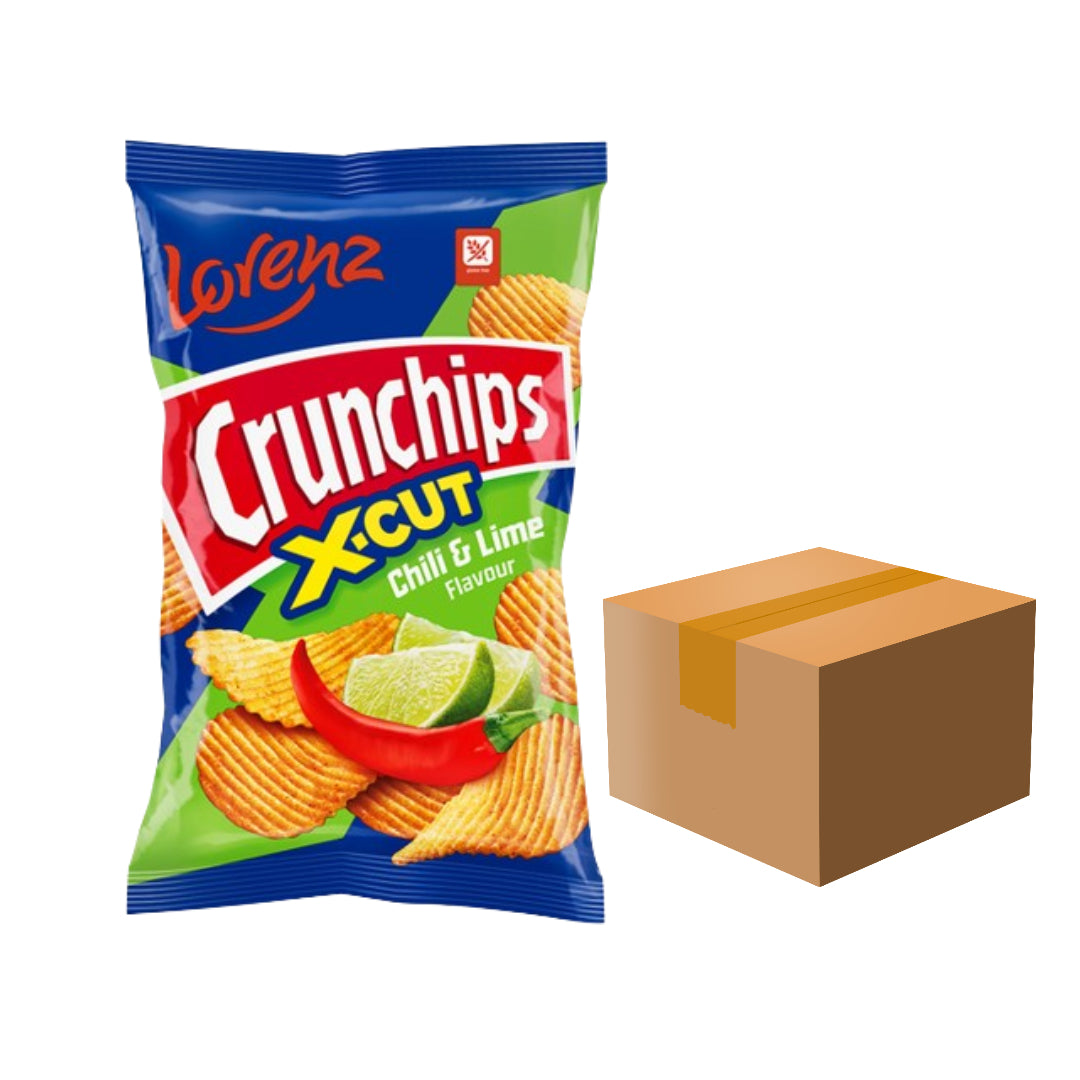 Lorenz Crunchips X-Cut Chili & Lime - 130g - Pack of 10