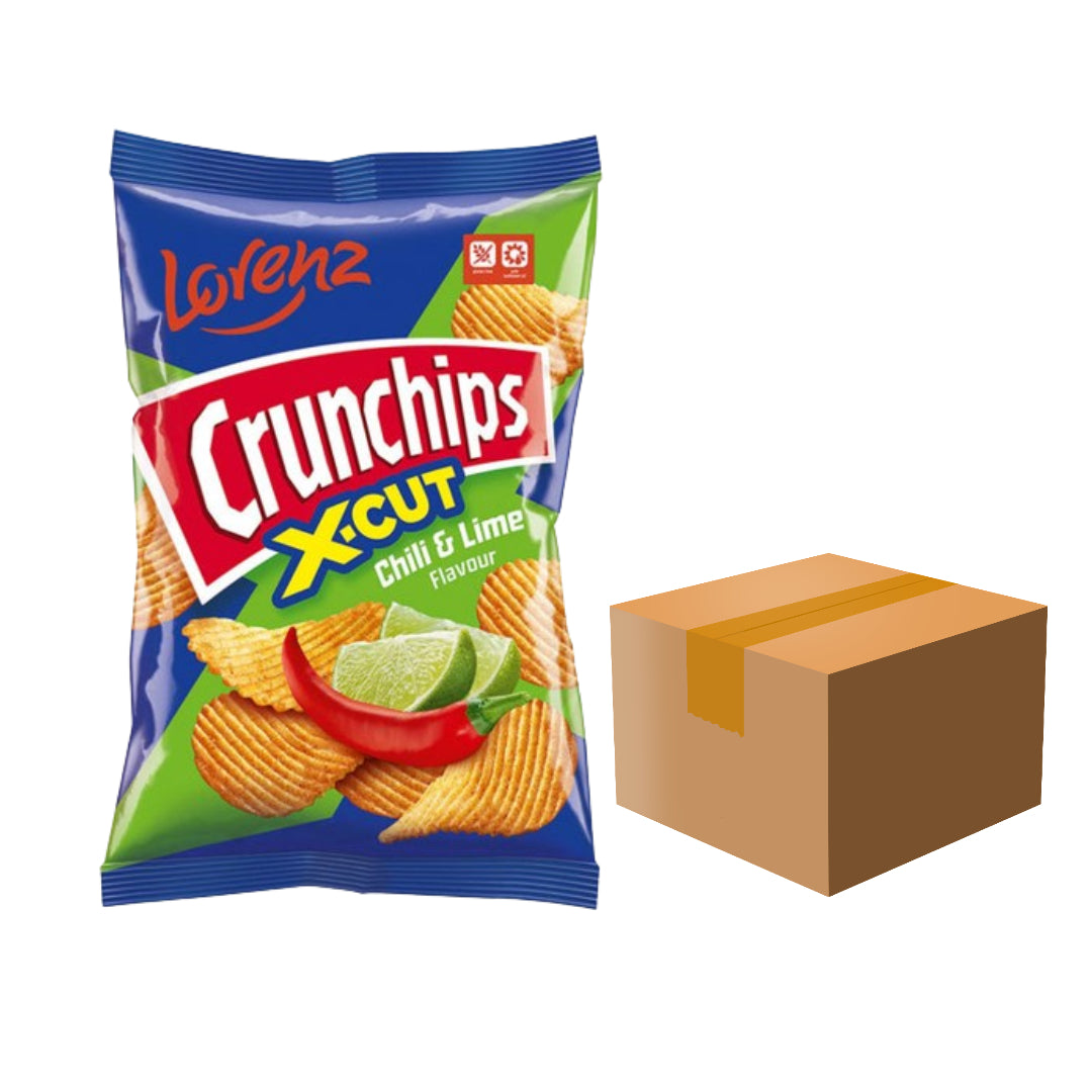 Lorenz Crunchips X-Cut Chili & Lime - 75g - Pack of 12