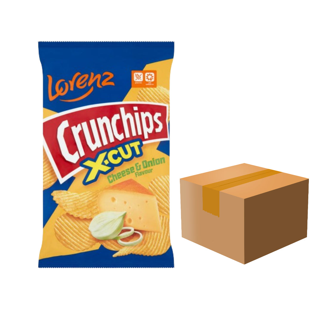 Lorenz Crunchips X-Cut Cheese & Onion - 75g - Pack of 12